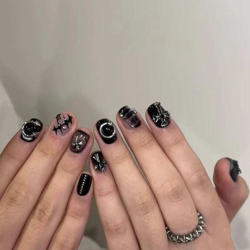 Cyberpunk Shadow Cut Short Press On Nails
