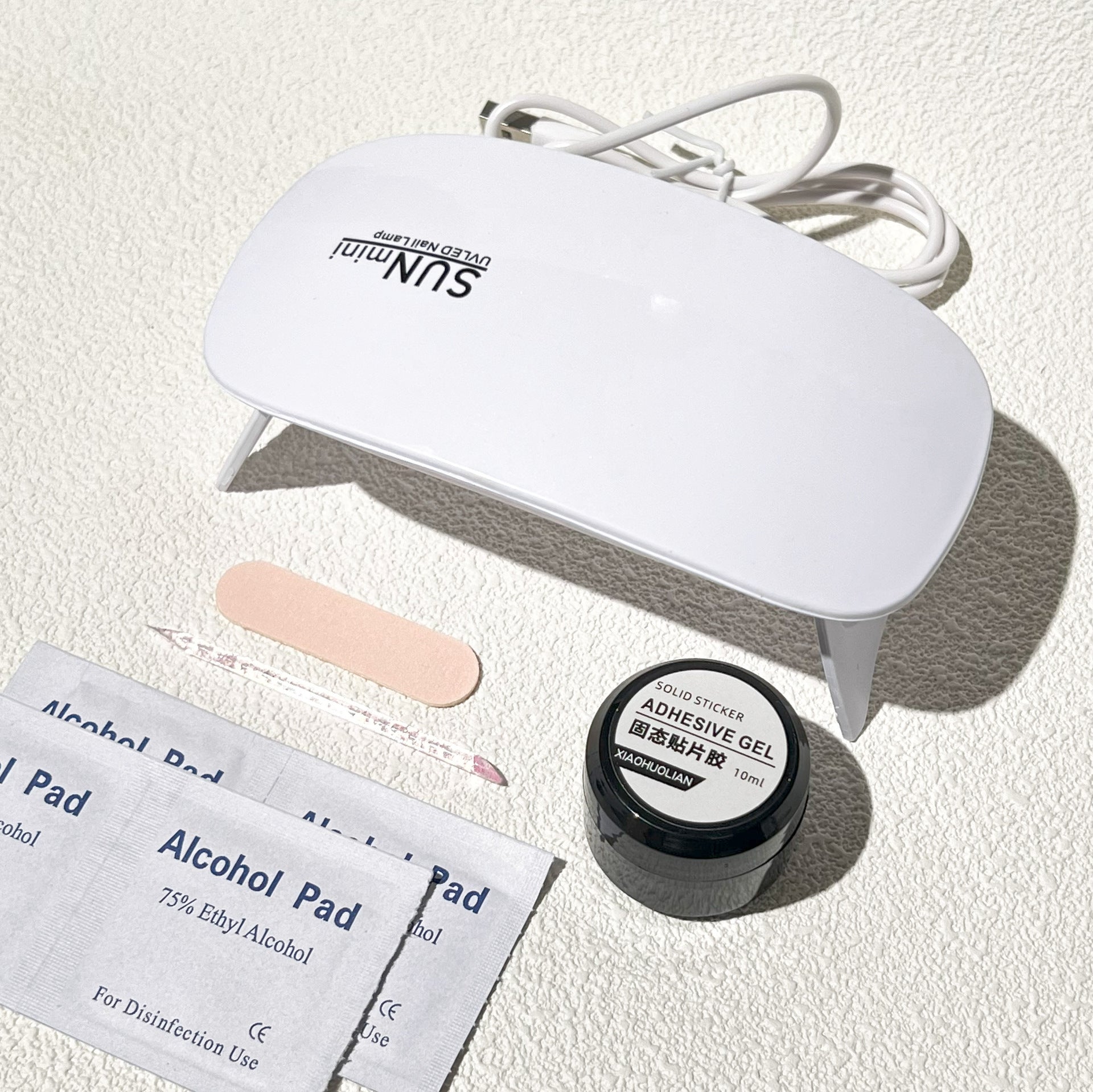 Gel Glue + Uv Lamp + Tool kit