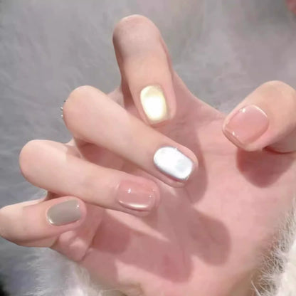 Rainbow Glow Magnetic Press-On Nails