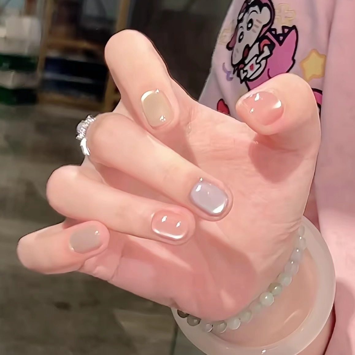 Rainbow Glow Magnetic Press-On Nails