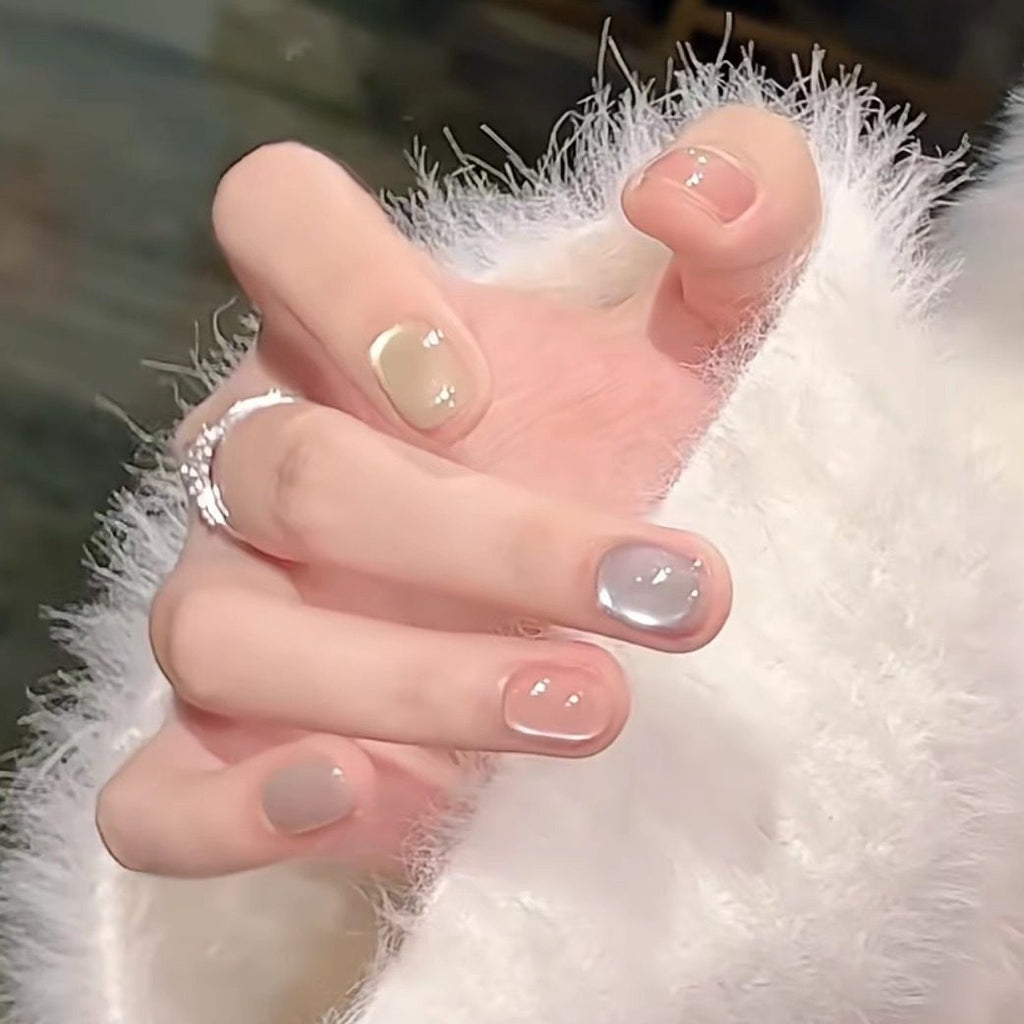 Rainbow Glow Magnetic Press-On Nails