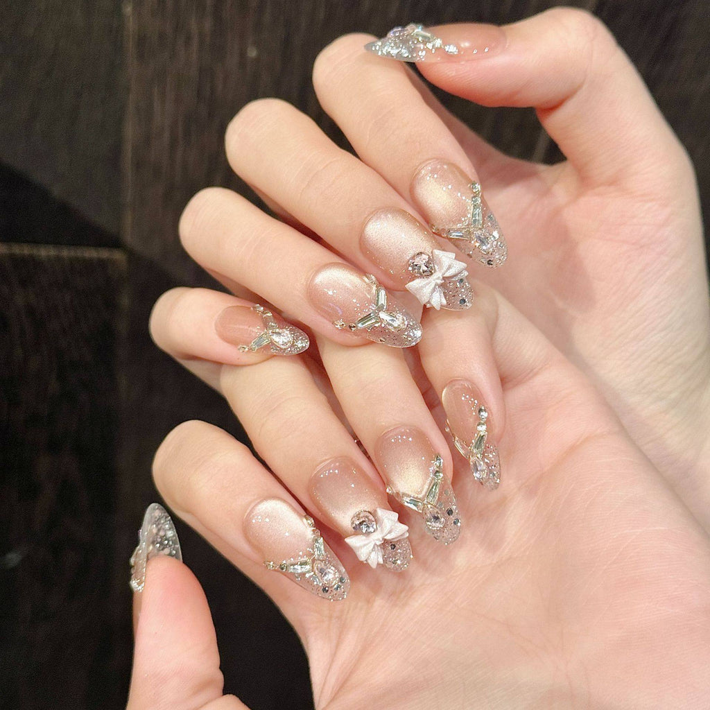 Ribbon French Pop Magnetic Press on nails