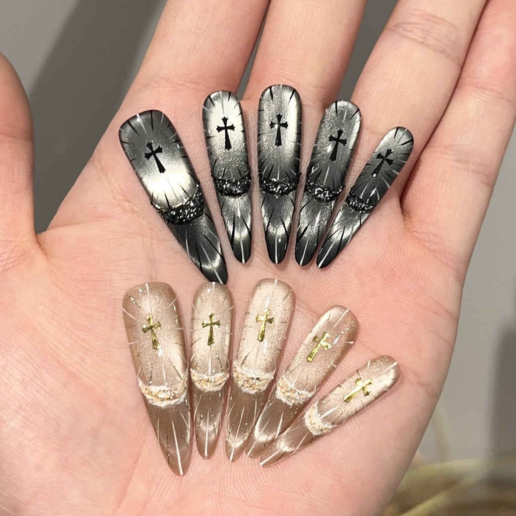 Dark Ballet Long Stiletto nails