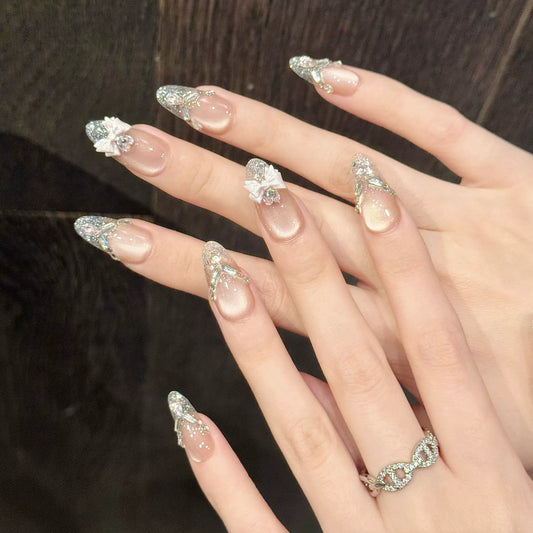 Ribbon French Pop Magnetic Press on nails