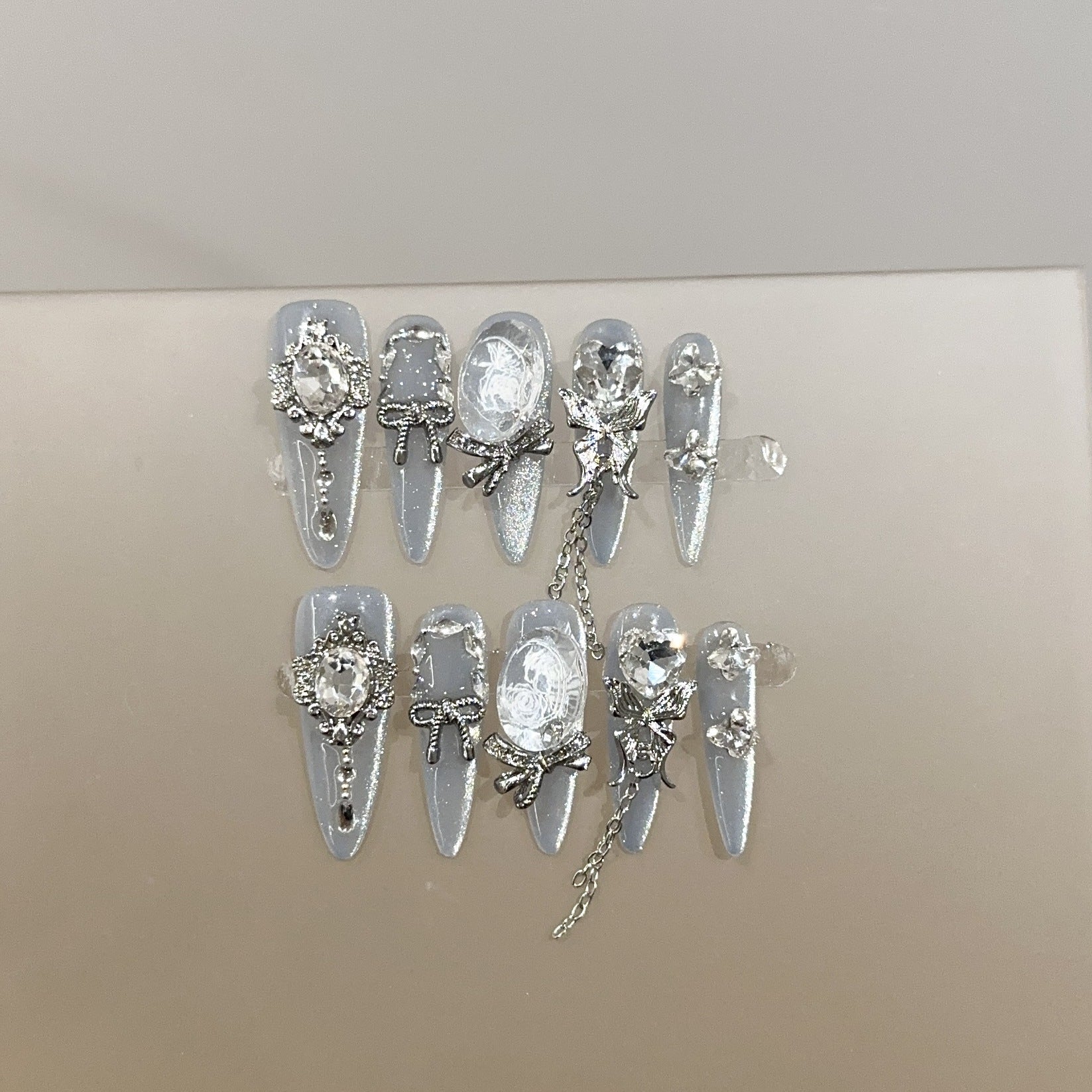 Antique Silver Long Stiletto