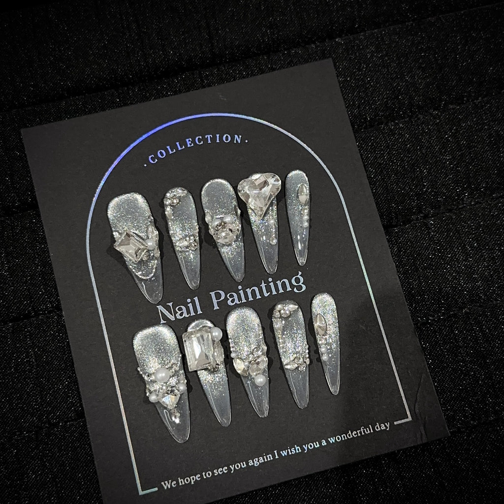 Diamond Heart Long Stiletto
