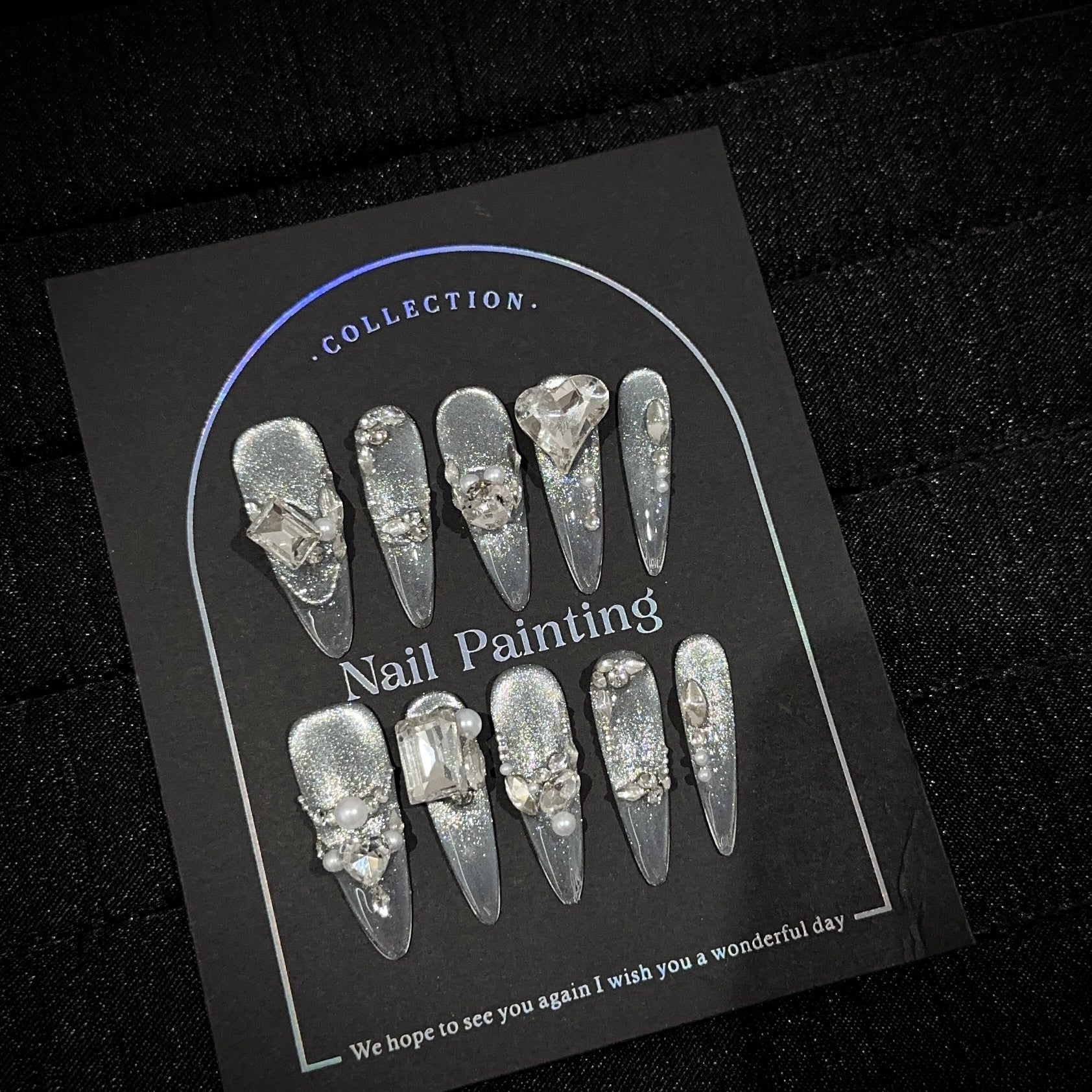 Diamond Heart Long Stiletto