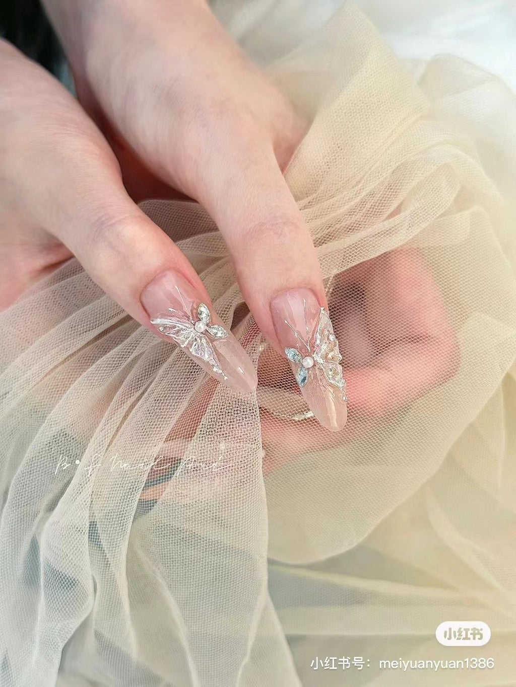 Butterfly Fairy Nude Press on nails