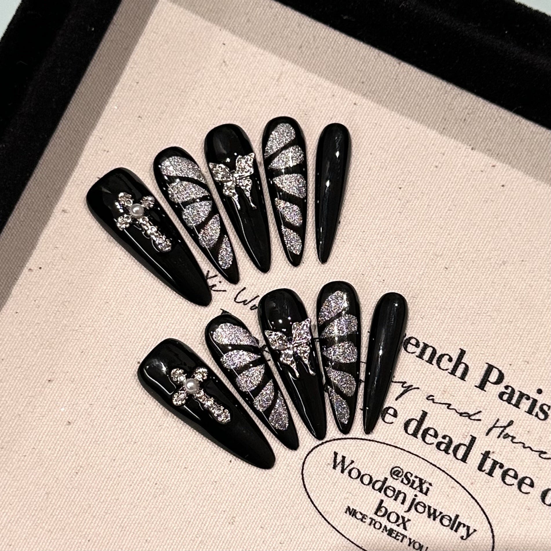 Gothic Butterfly Long Stiletto