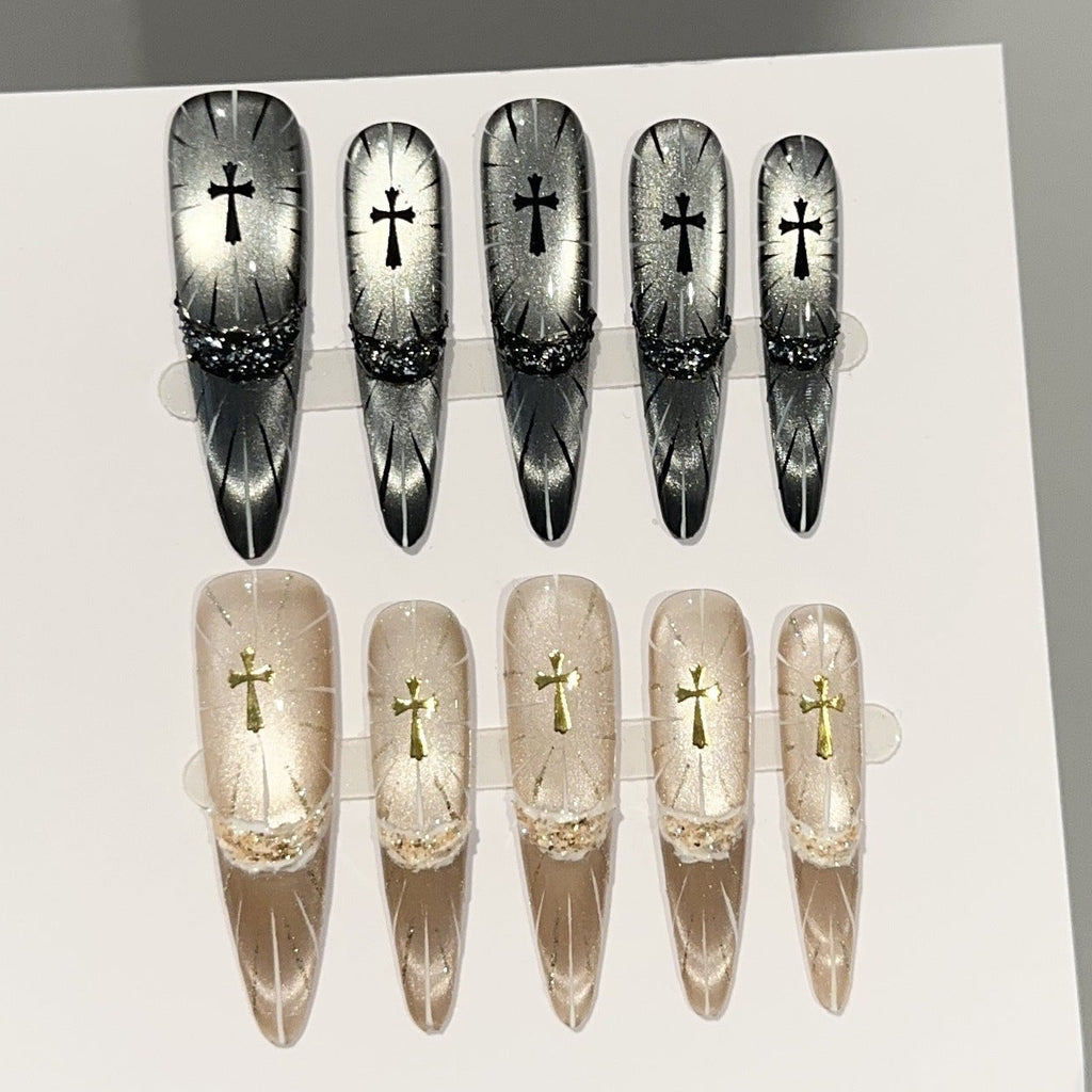 Dark Ballet Long Stiletto nails