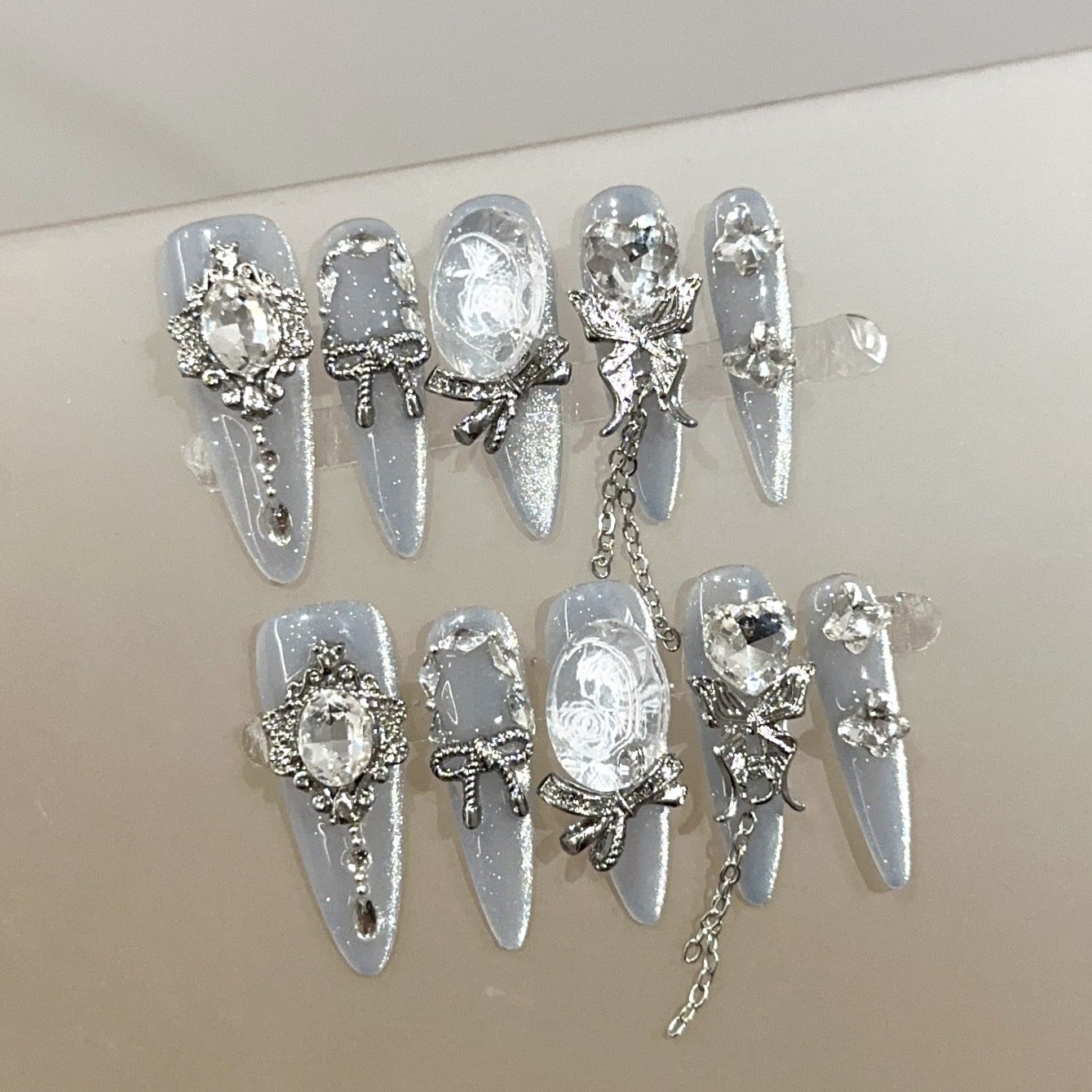 Antique Silver Long Stiletto