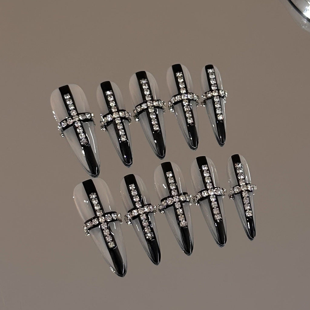 Crystal Cross Long Stiletto