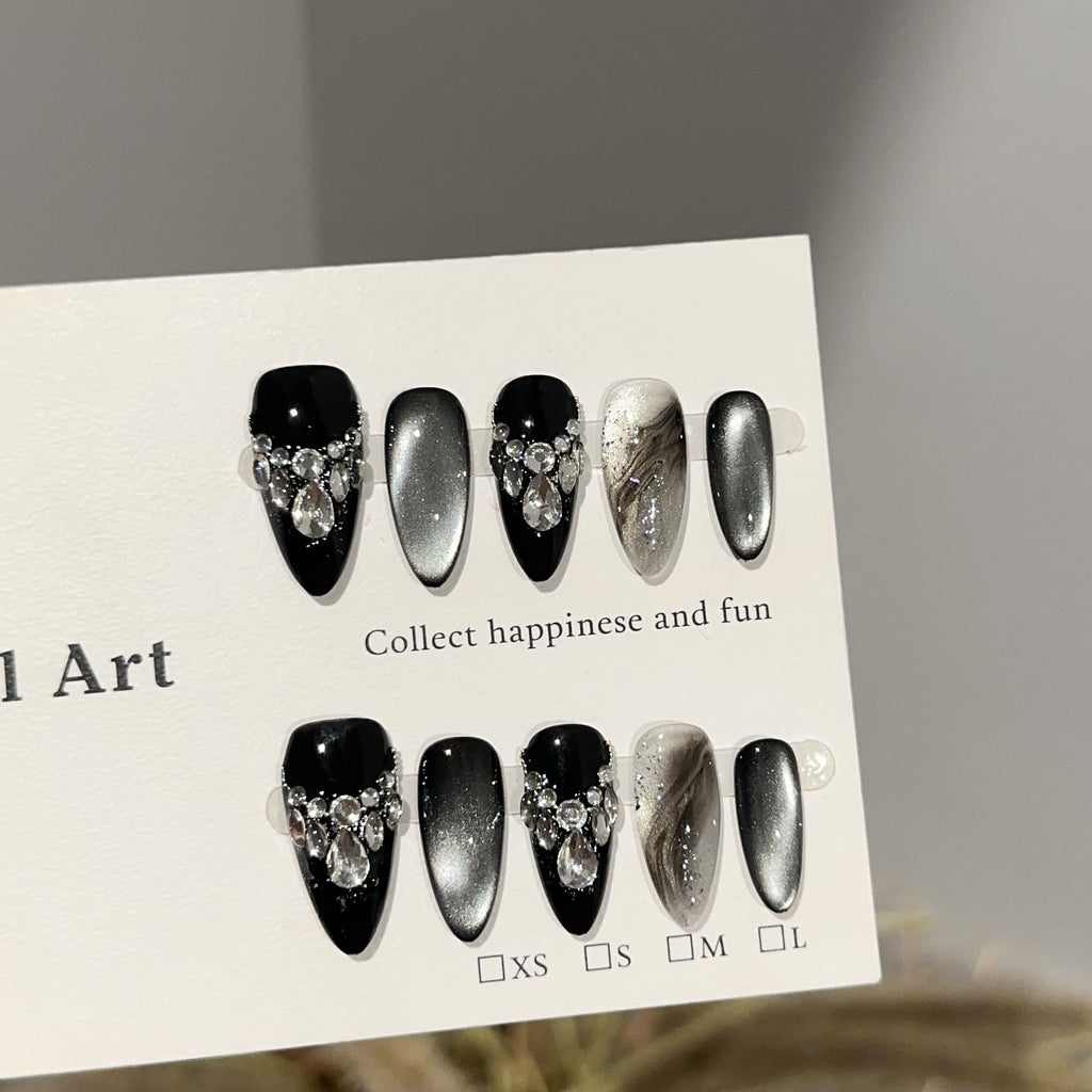 Silver Marble Medium Almond