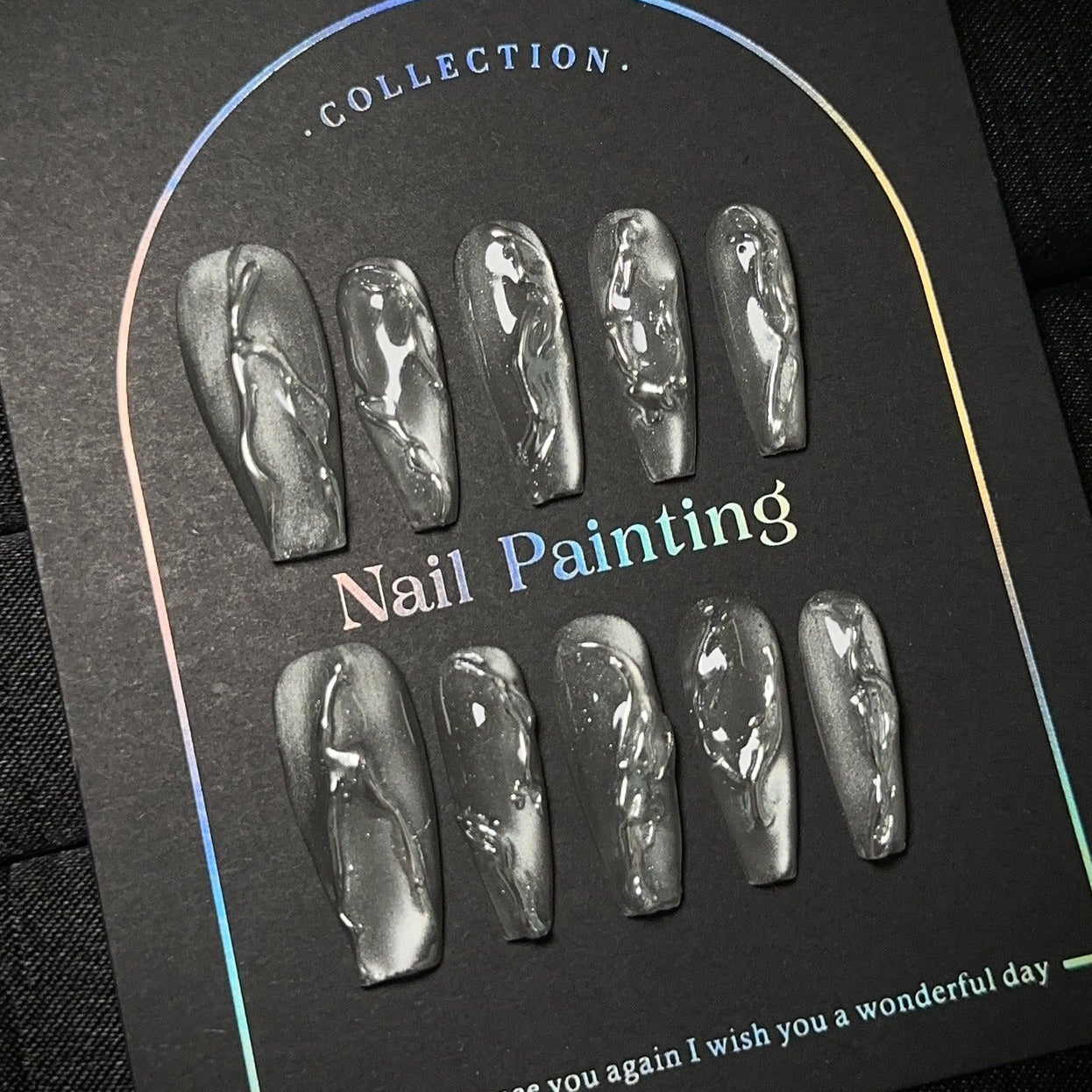 Liquid Chrome Medium Coffin