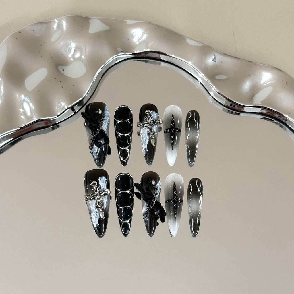 Dark Angelic Aura Long Stiletto