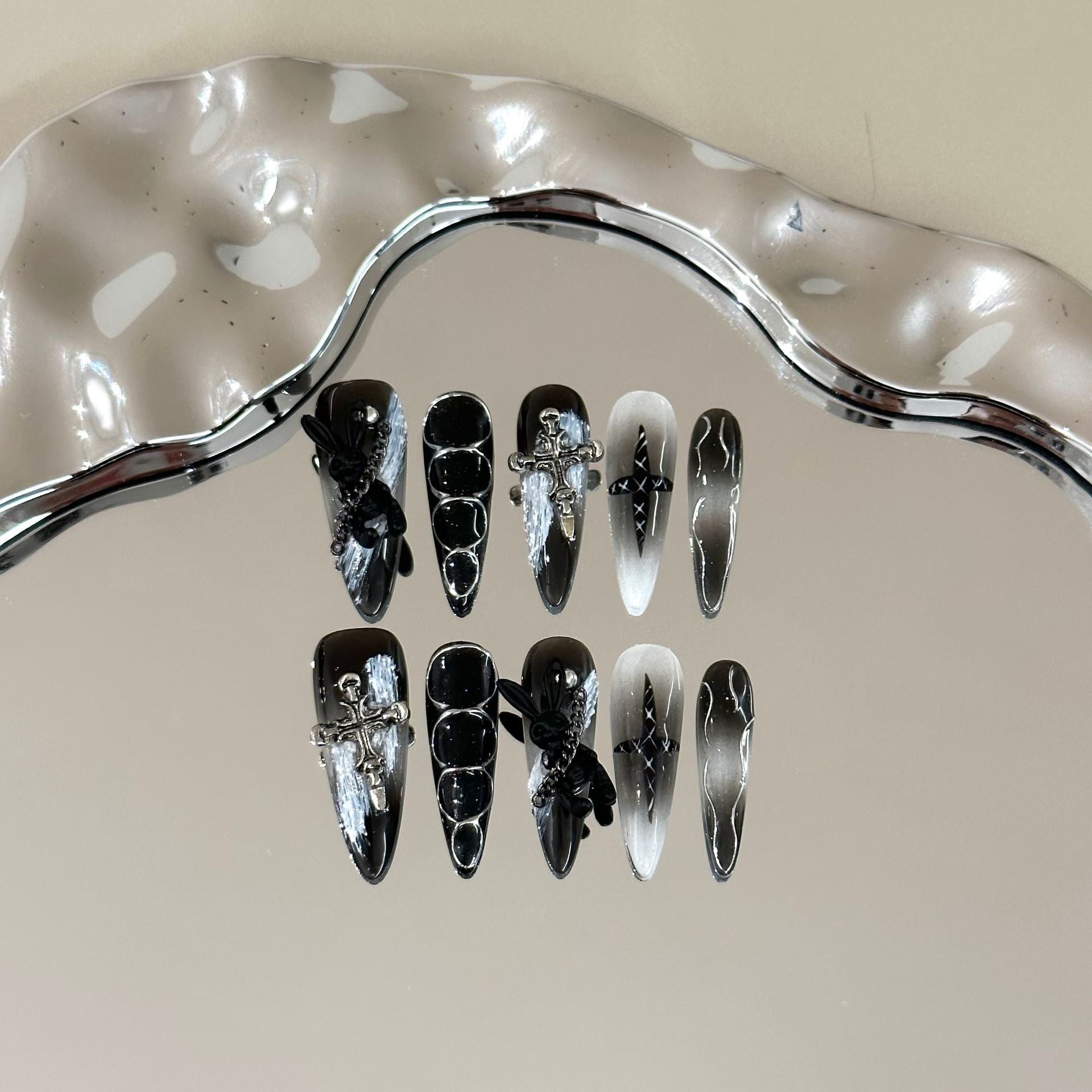 Dark Angelic Aura Long Stiletto