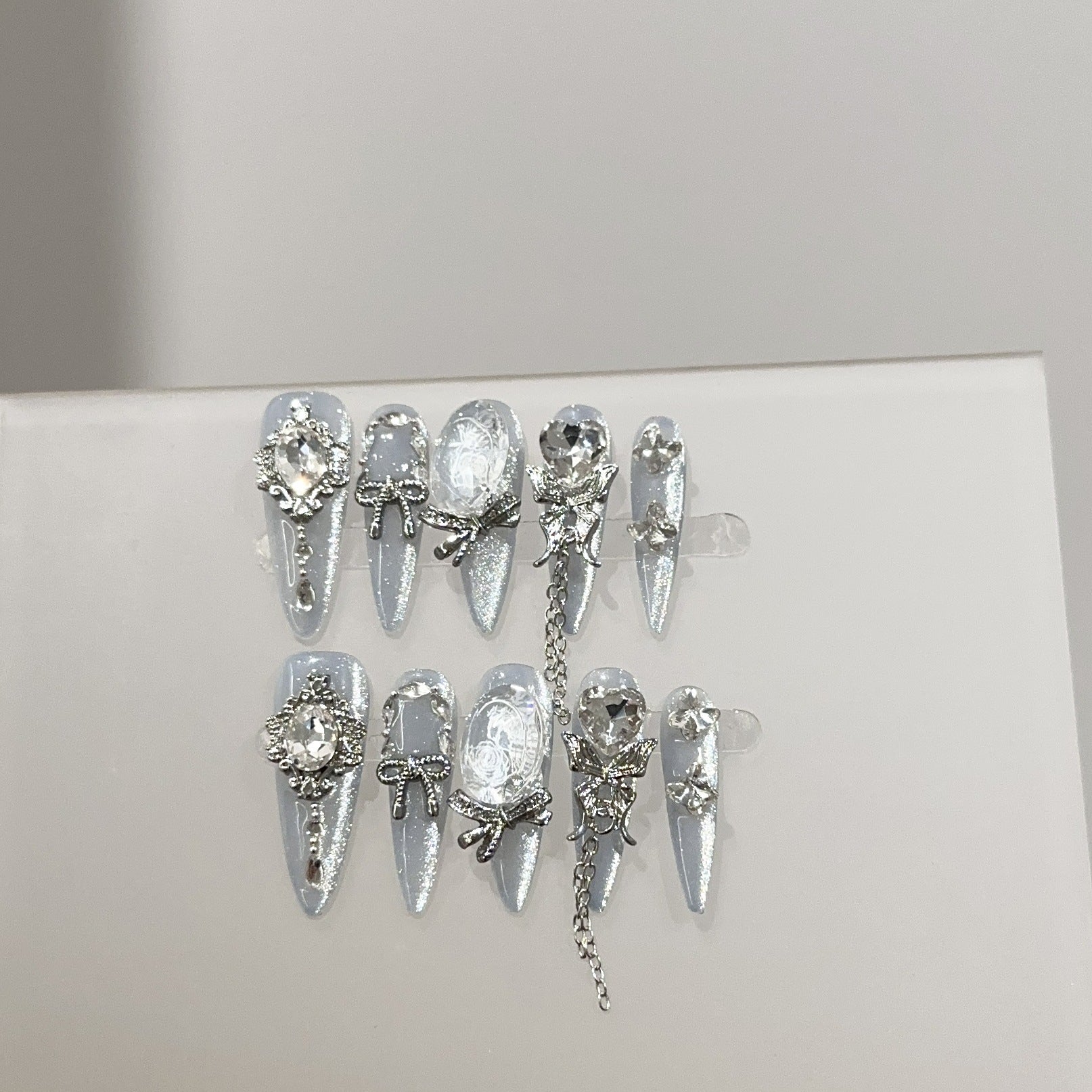 Antique Silver Long Stiletto