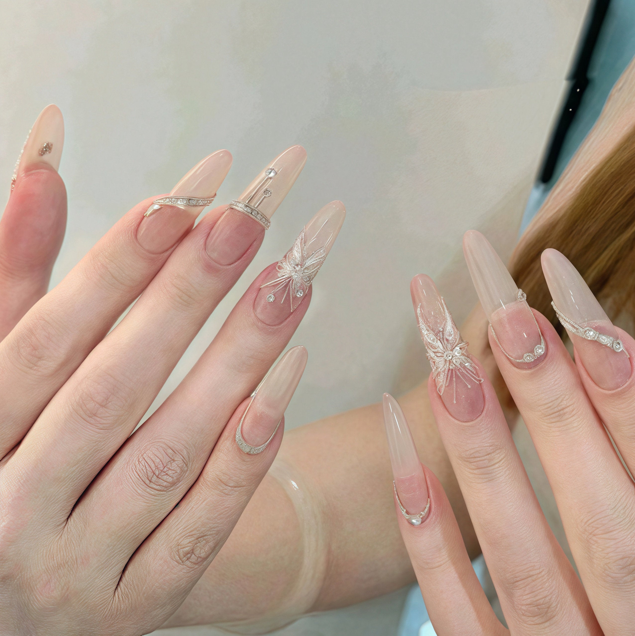 Butterfly Fairy Nude Press on nails