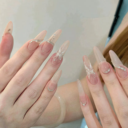 Butterfly Fairy Nude Press on nails